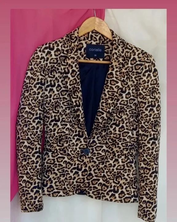 BLAZER EM MALHA ANIMAL PRINT C/FORRO "CORTELLE" - Foto 3