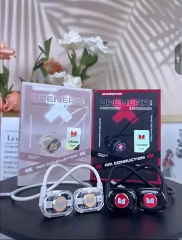 Monster Air Conduction Sports Ear Hook Headphone Sem Fio, Bluetooth 5.3, IPX5, Impermeável
