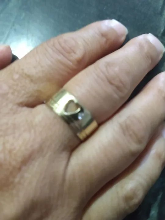 Aliança moeda antiga noivado ou casamento  - Foto 2