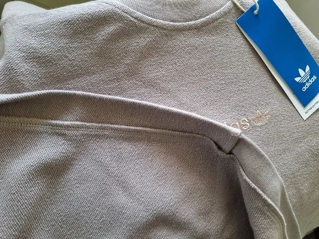 Blusa Moletom Adidas Loopback Crew Tamanho P Original - Foto 5