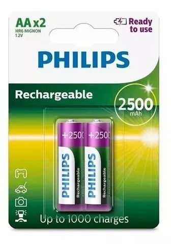 2X Ou 4X Pilhas Recarregável Philips Aa Xbox Radio Brinquedo Câmera - Foto 2