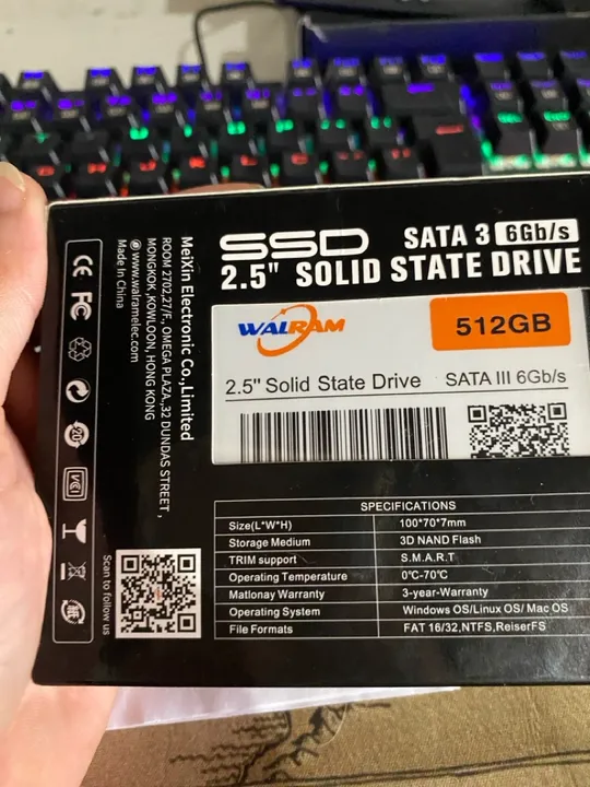 SSD 512GB SATA III 6Gb/s WALRAM 2.5''