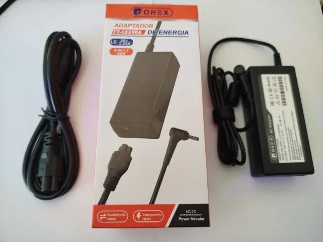 Fonte para notebook Lenovo 20V 3.25A  65W (Distribuidor - Jk Eletrônicos)