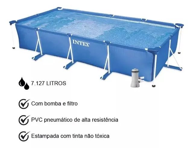 Intex Rectangular Structural Pool 7,127L with Filter Pump64305627808001122