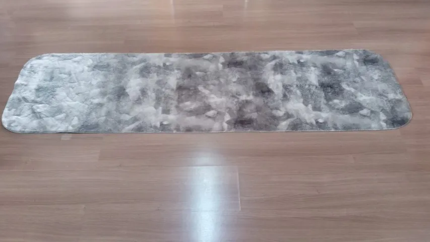Tapete ecologico 0,50x1,90m cinza mix formato 006-39 pontas arredondadas