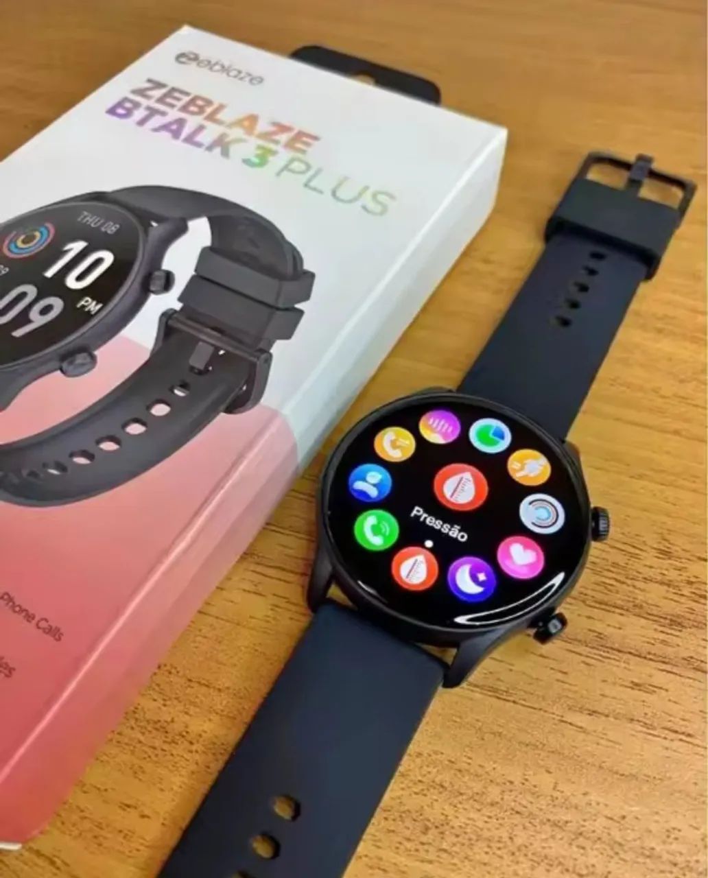 Smartwatch Zeblaze Btalk 3 Plus - Faz e atende ligações/ Monitor de saúde 24H (Lacrado)