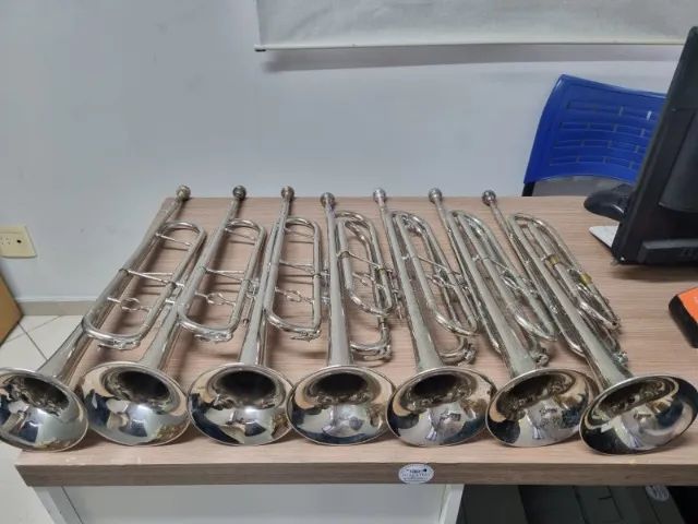 Kit Sopro Fanfarra Gatilho 10 Instrumentos + Bag E Bocal - Envio todo Brasil - 10X cartão - Foto 2