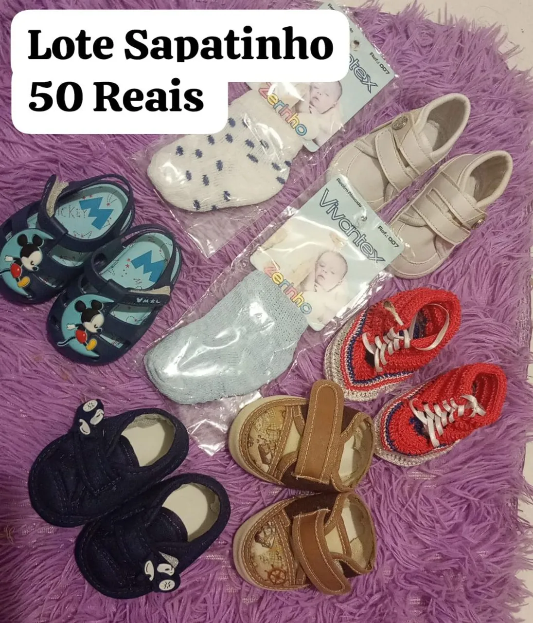 Lote Sapatinhos Infantis - 50 Reais