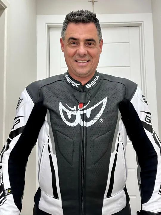 MACACÃO MOTO BERIK MONZA, 2pçs, Tam 50, Novo, Sem Uso - Foto 10