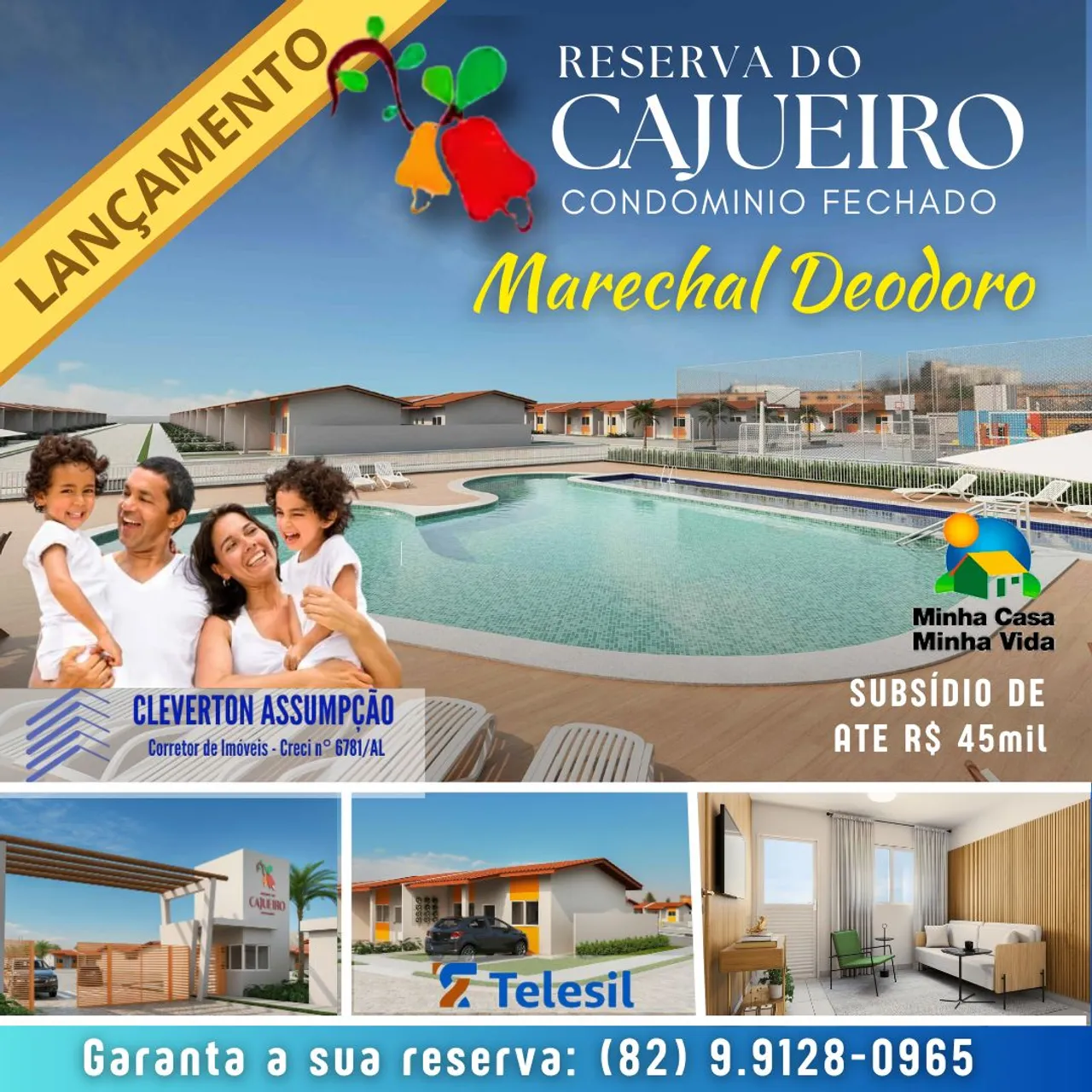 MARECHAL DEODORO/AL - LINDAS CASAS EM CONDOMÍNIO FECHADO