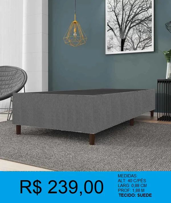 Box solteiro - varias cores - Entrega Gratis - Pague na entrega