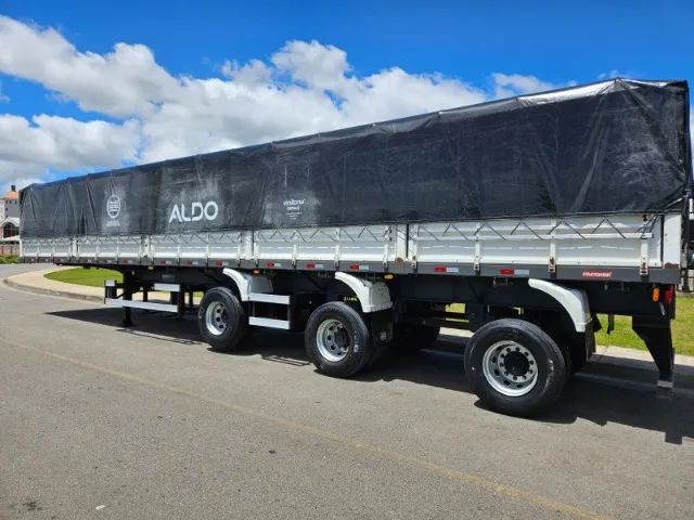 Carreta Graneleira Facchini Vanderleia Ano 22 14x 1.70mts chapa, roda disco, pneus usados - Foto 5