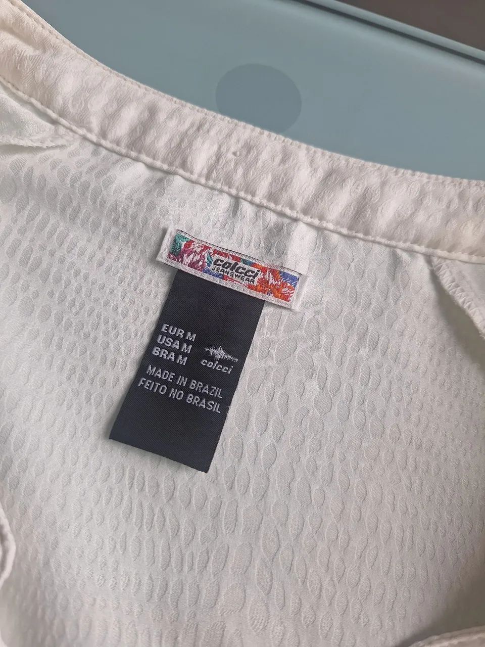 Camisa feminina branca com botões - Foto 3