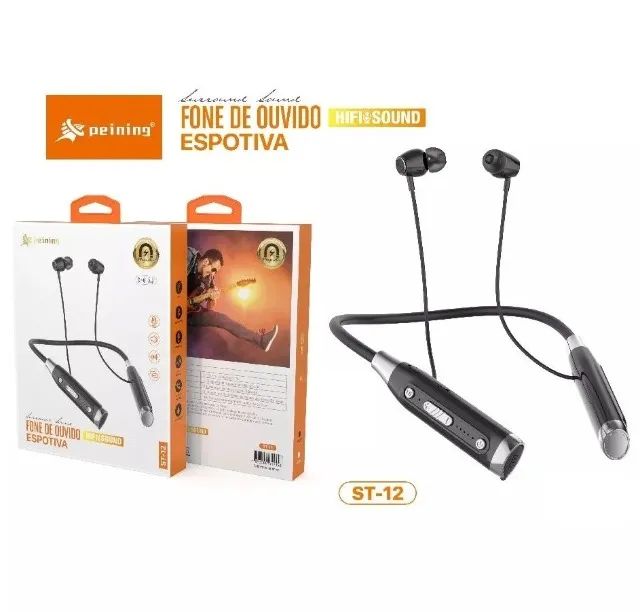 Fone de Ouvido Bluetooth 5.3 Hifi Sound Esportivo Peining ST-12 - Foto 2