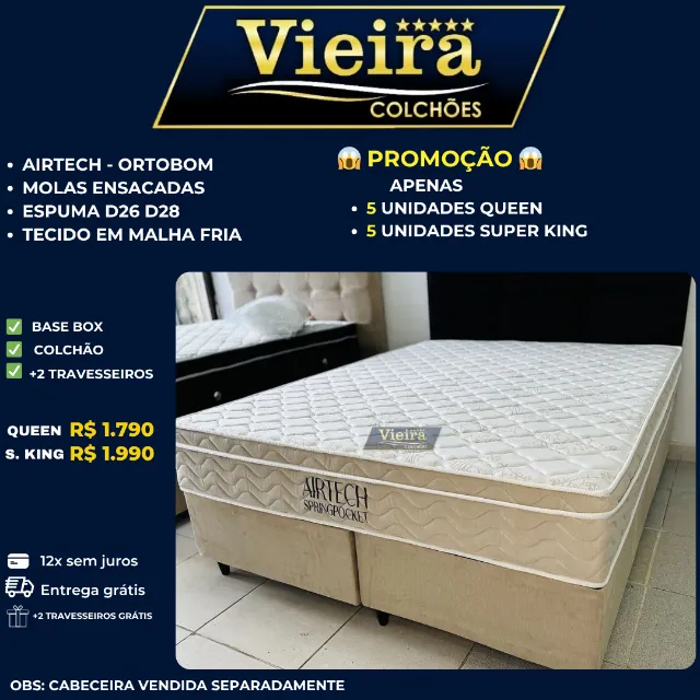 cama super king ortobom molas ensacadas em 12x sem juros