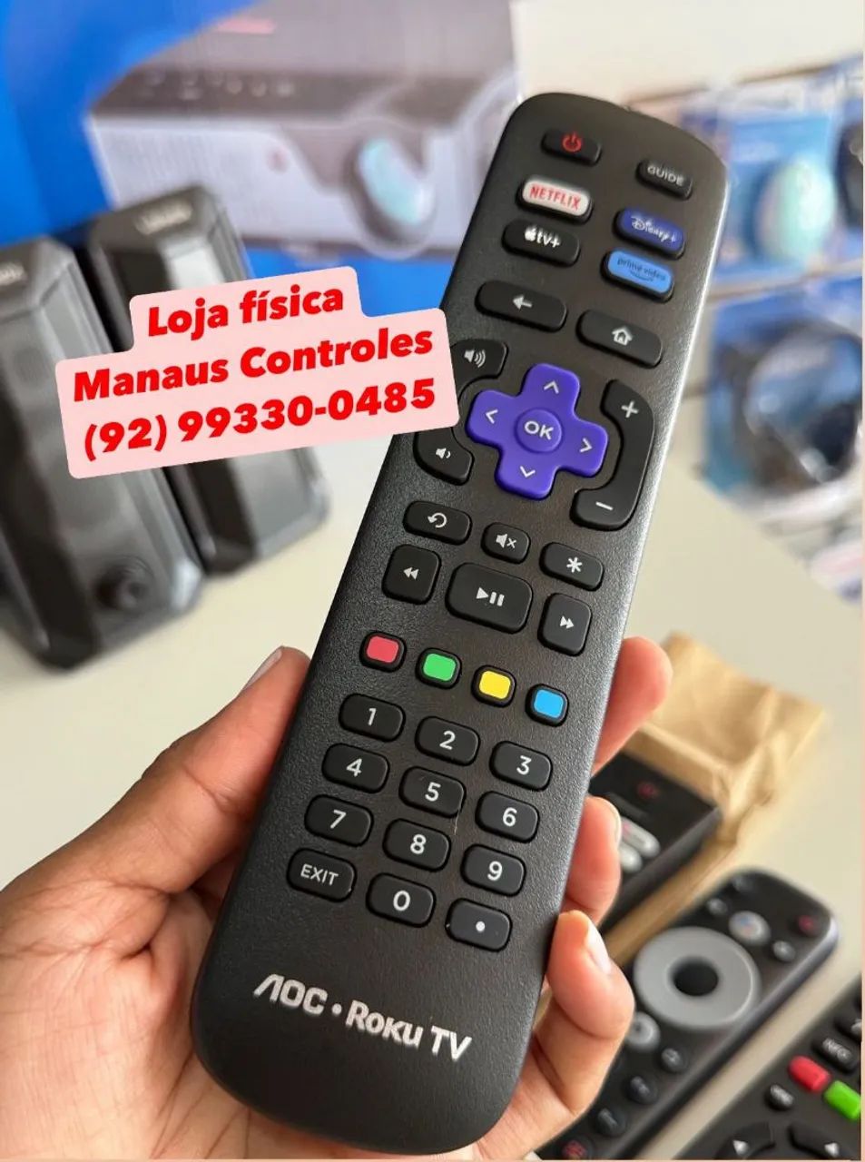 Controle AOC Roku Smart TV ( Pilha de brinde )
