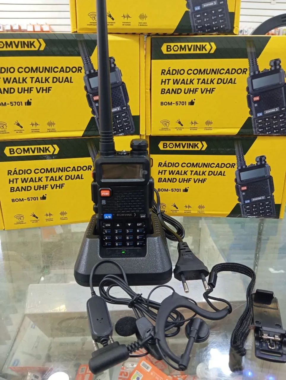 Walkie Talkie BOMVK BOM-570 - Rádio Comunicador VHF - Foto 3