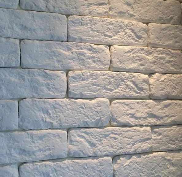 Tijolinhos Rústicos 3d modelo brick Branco (Gesso)