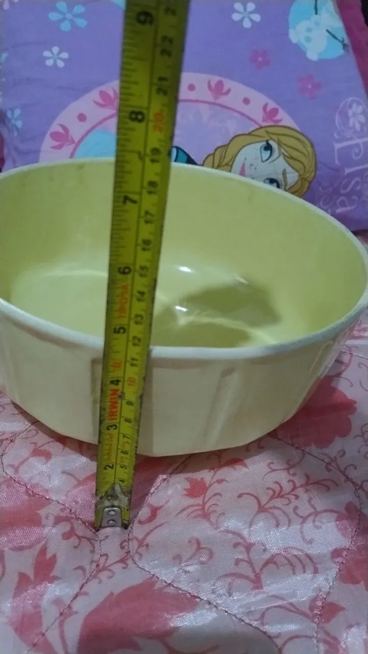 Tigela em porcelana amarela VINTAGE  - Foto 3