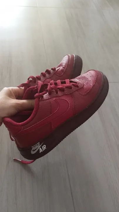 Tênis Nike Air Force Low Vermelho Calçados Jordanópolis, São