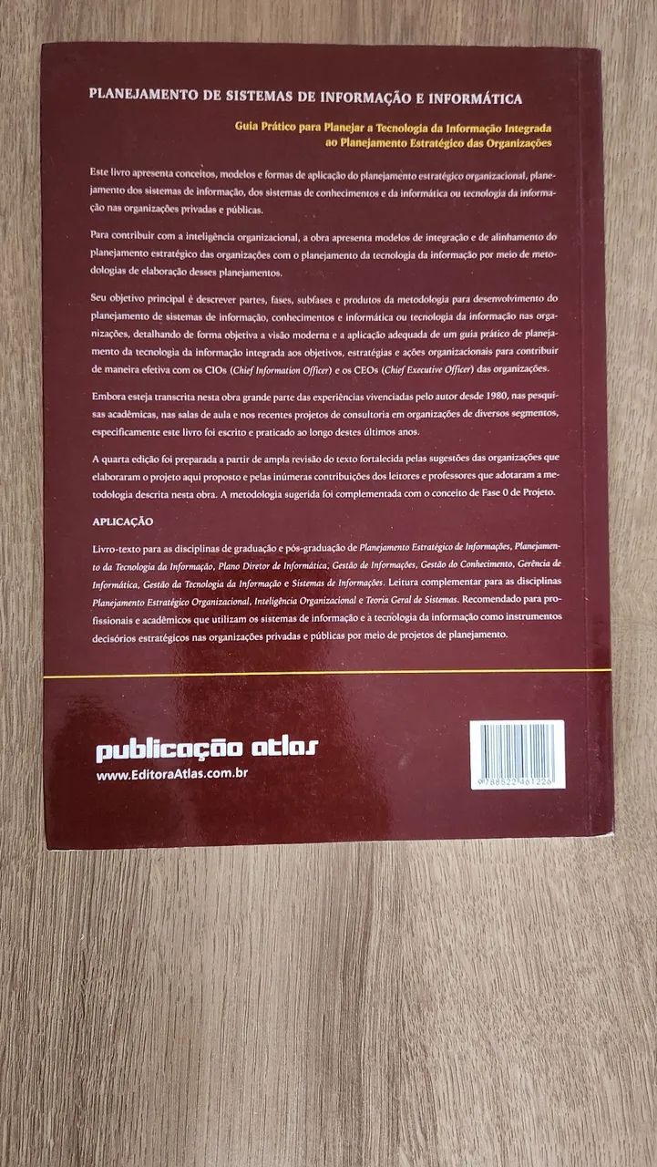 Planejamento De Sistemas De Informação E Informática 4° edição - Foto 2