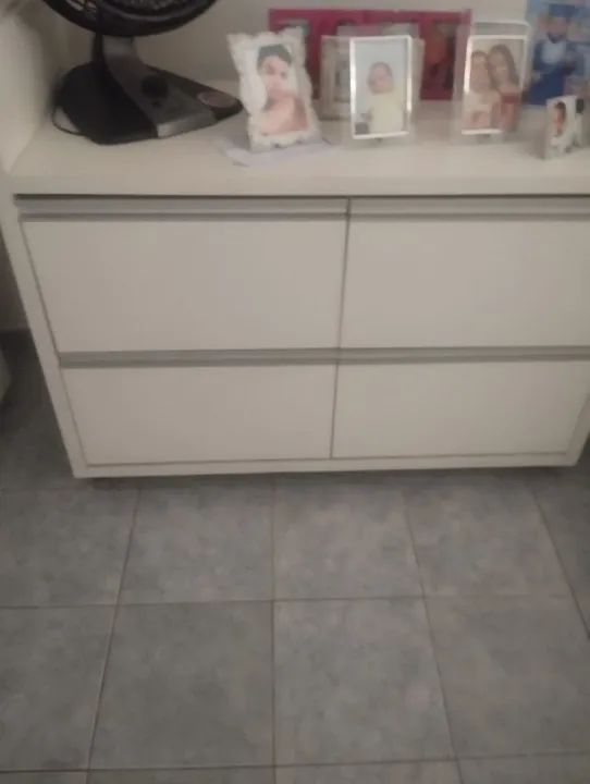 Gaveteiro branco com duas gavetas - Foto 5