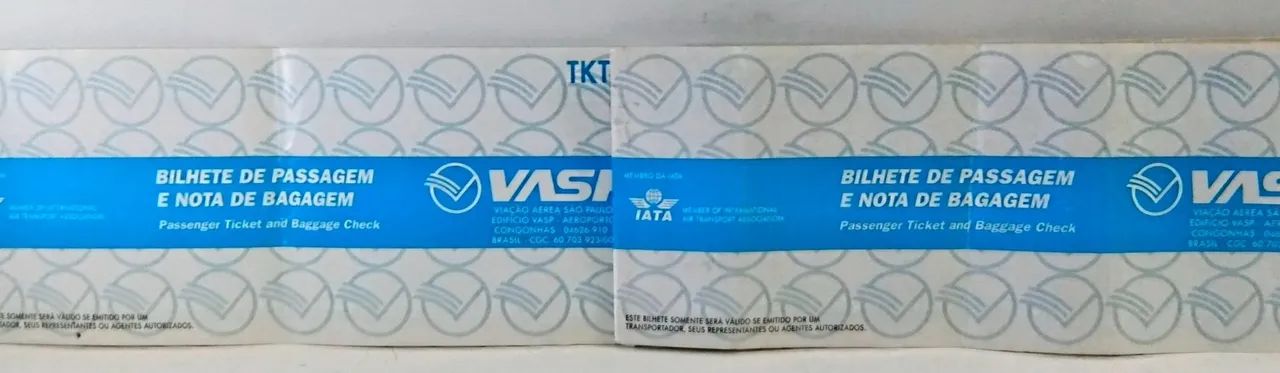 Bilhetes Antigo da Vasp e Varig+ Calçadeira da Vasp  - Foto 4