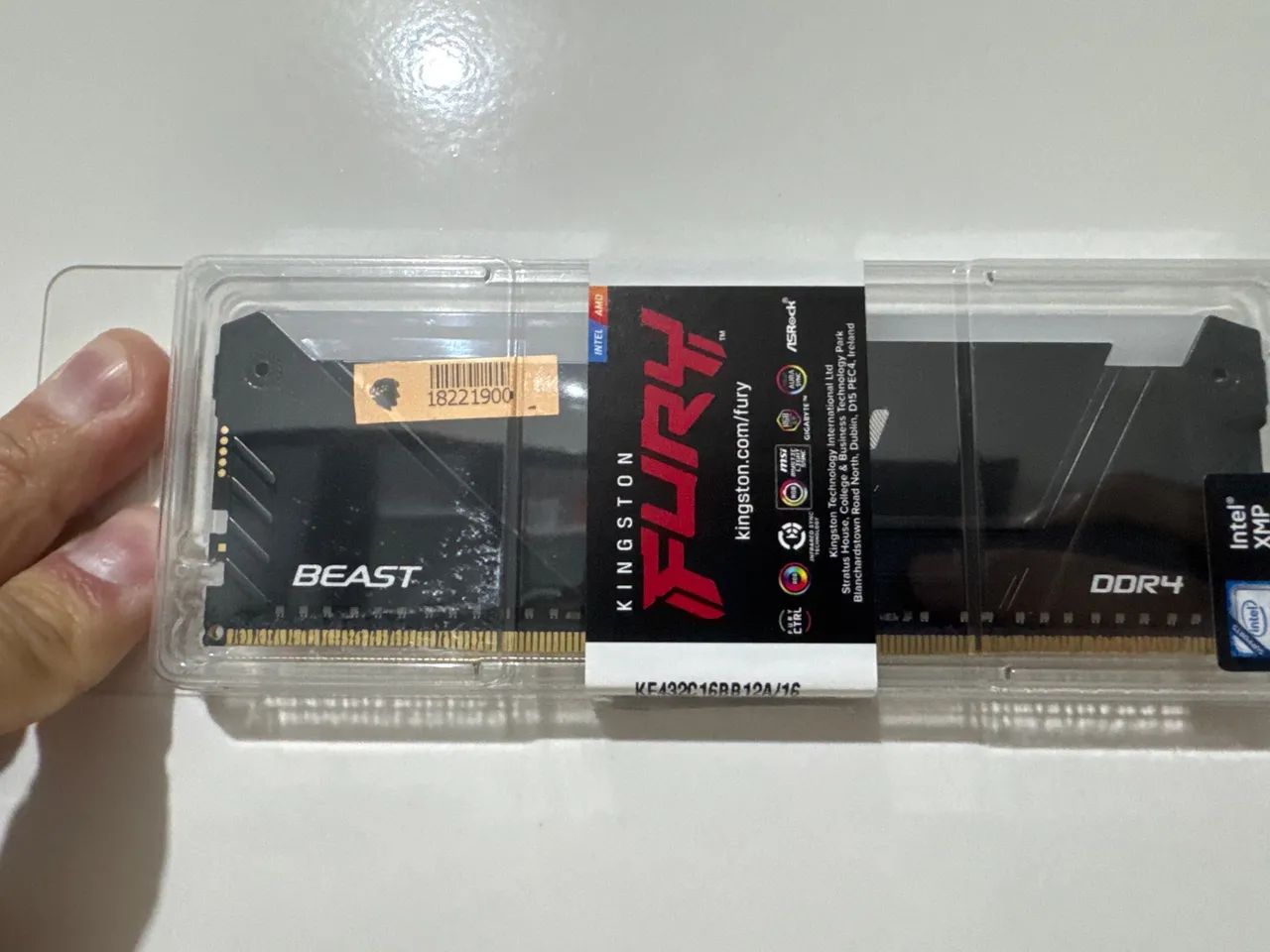 16gb Memória RAM Kingston Fury Beast DDR4
