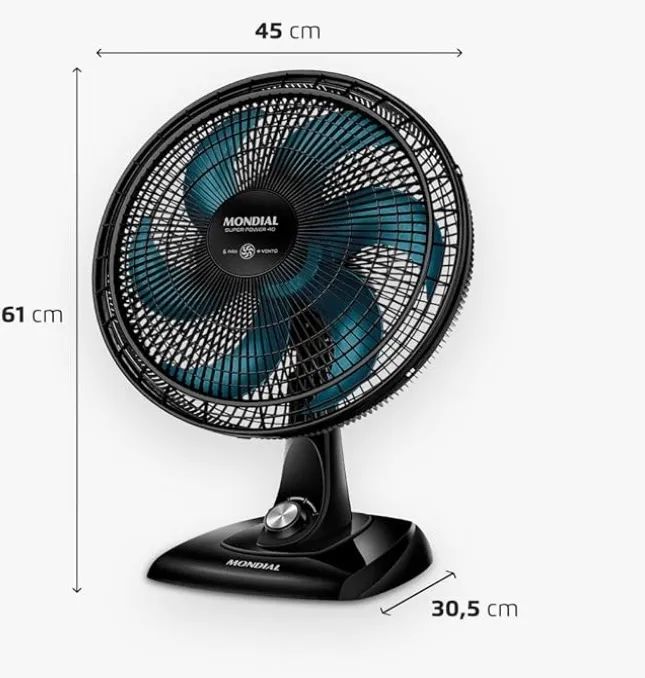 Ventilador de Mesa Mondial Super Power 40 - Foto 2
