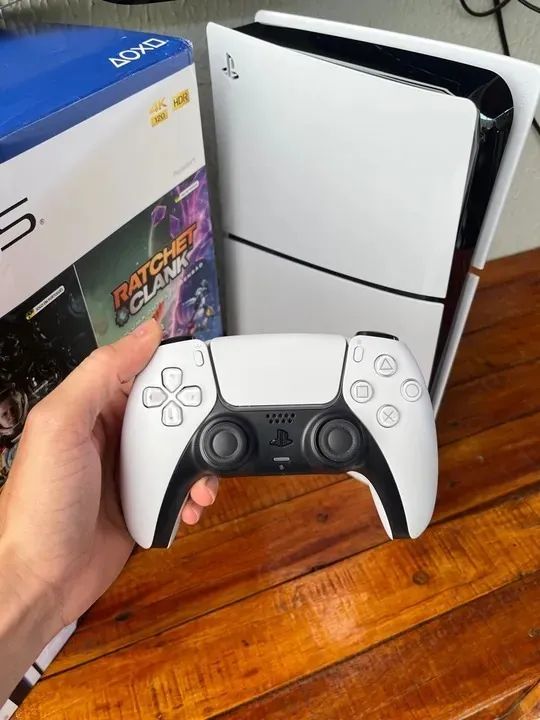 PS5 Playstation 5 Slim Físico Novinho Na Caixa Com 500 Jogos 2 Controles Parcelo s/ Juros - Foto 3