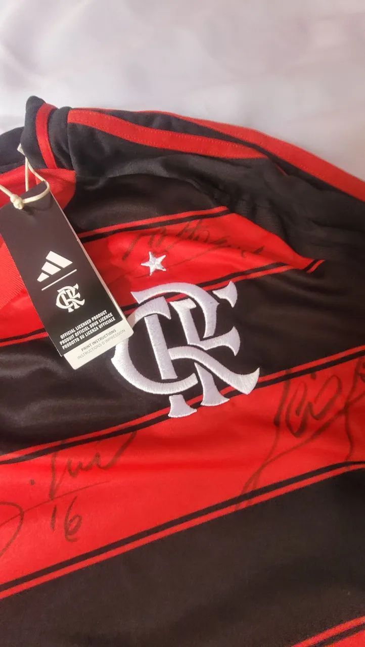 CAMISA DO FLAMENGO  AUTOGRAFADA - Foto 2
