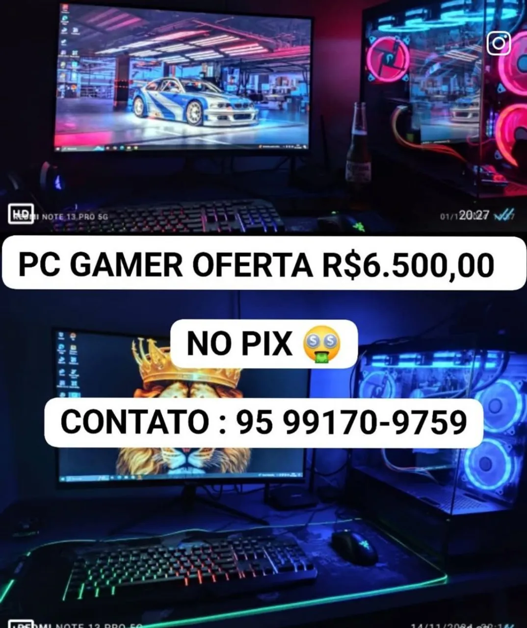 PC GAMER DE ÚLTIMA GERAÇÃO R$6.500,00