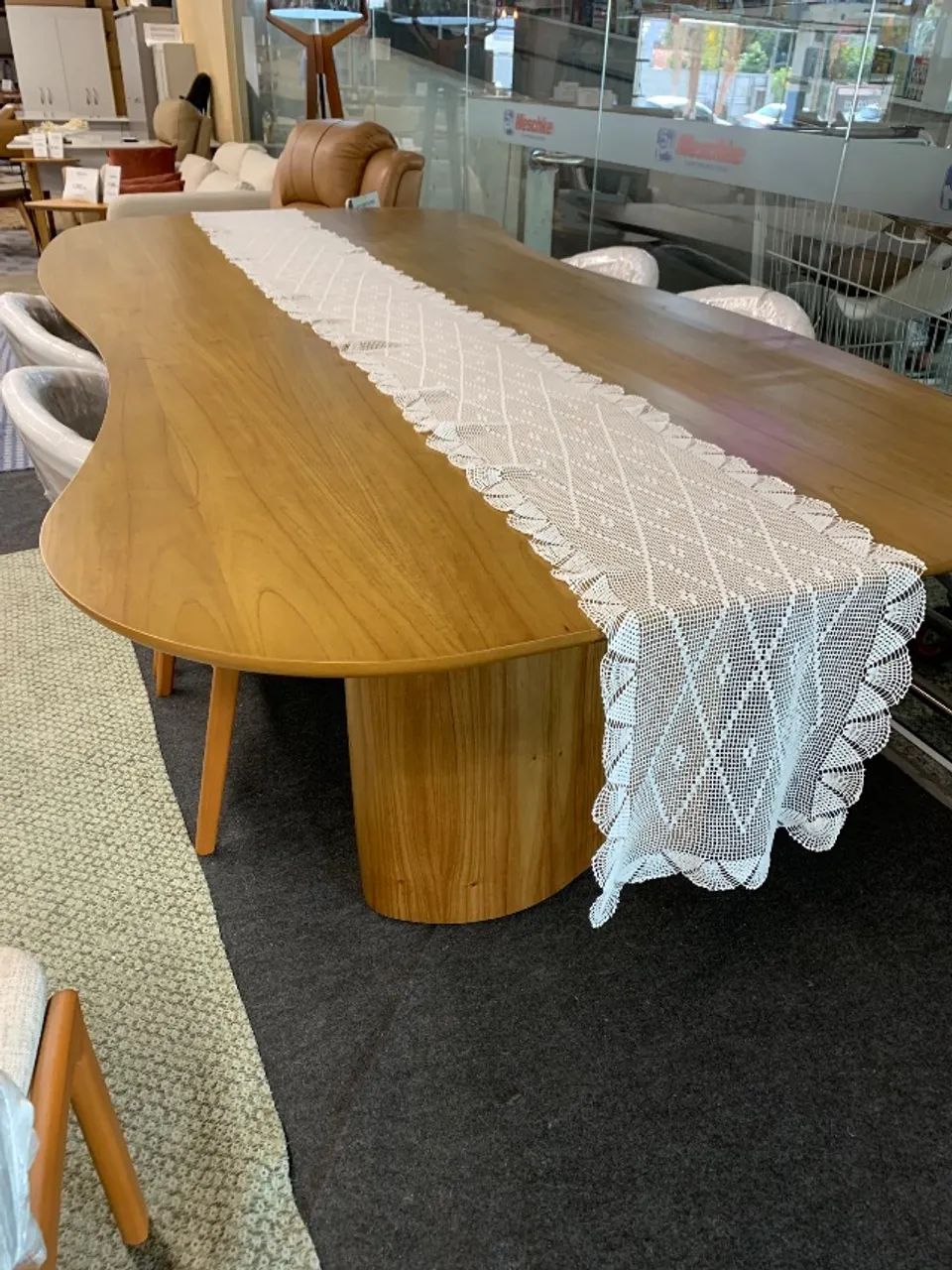 Trilho para mesa em crochê super chique 3m artesanal