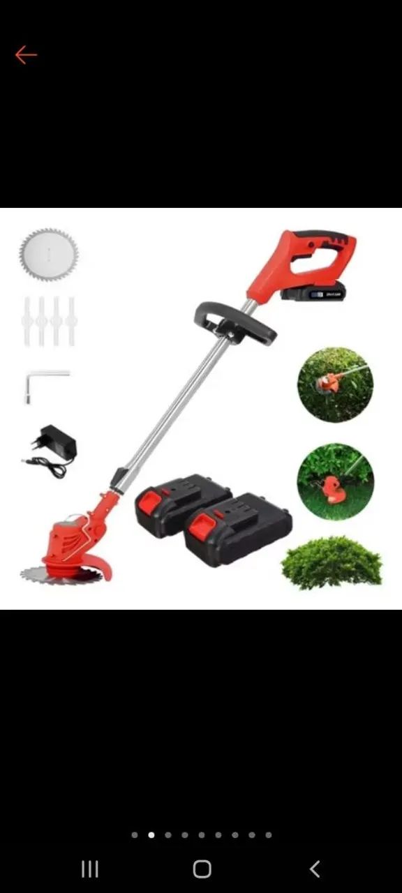Roçadeira Elétrica a Bateria para Grama e Jardins
