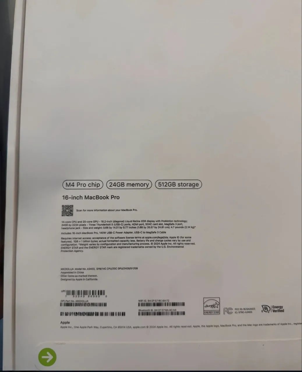 Promoção MacBook Pro M4 Pro 16.2 24GB/ 512SSD - Foto 2