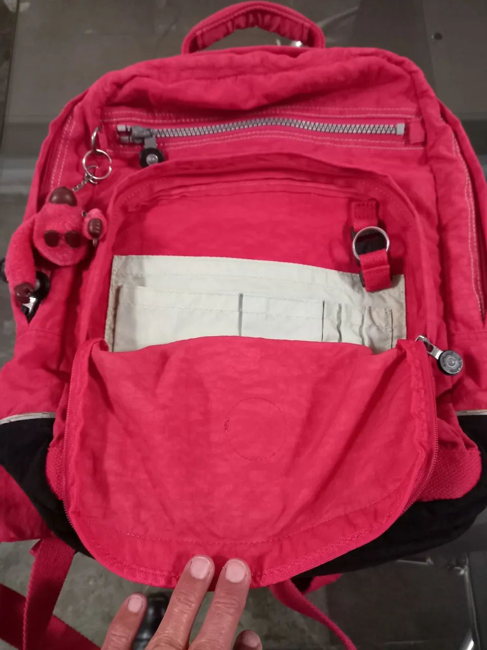 Mochila Kipling Vermelha - Foto 5