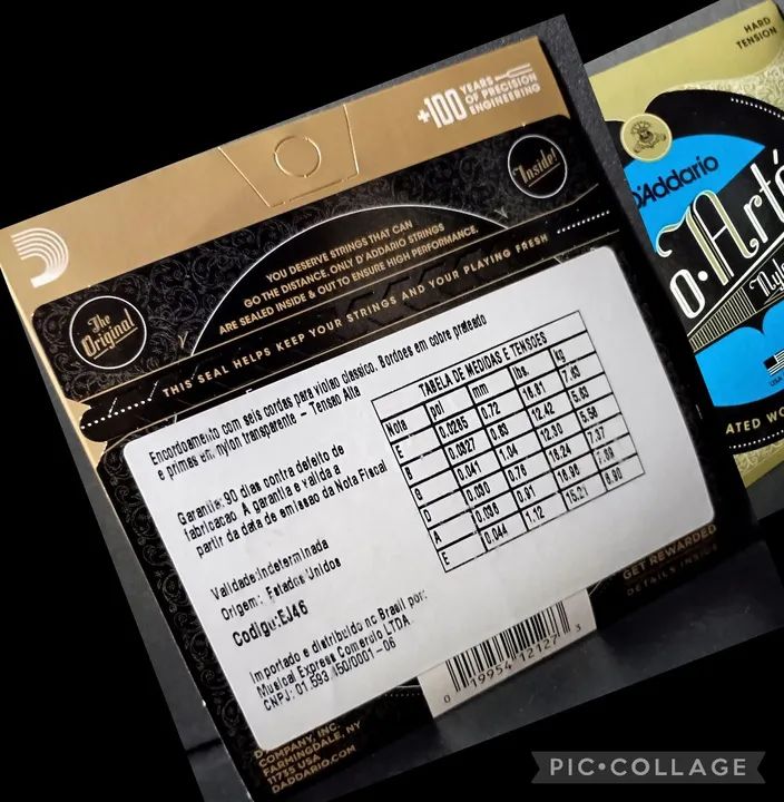 Cordas D'Addario Pro-Artê Nylon EJ46 - Novo - Foto 3