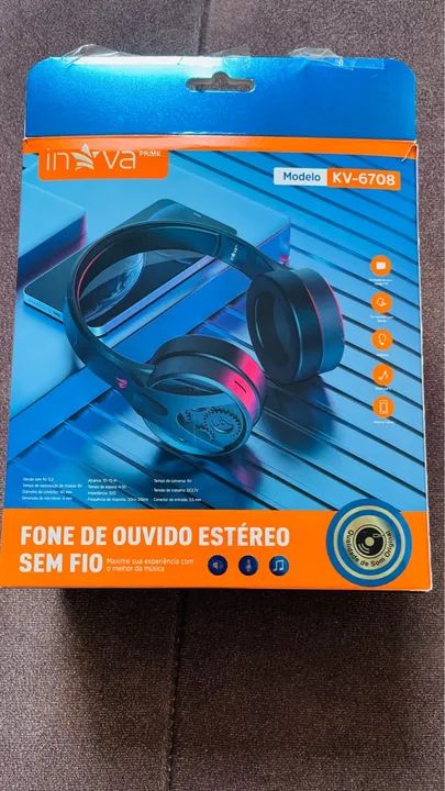 Fone de Ouvido Estéreo Sem Fio Inva KV-6708
