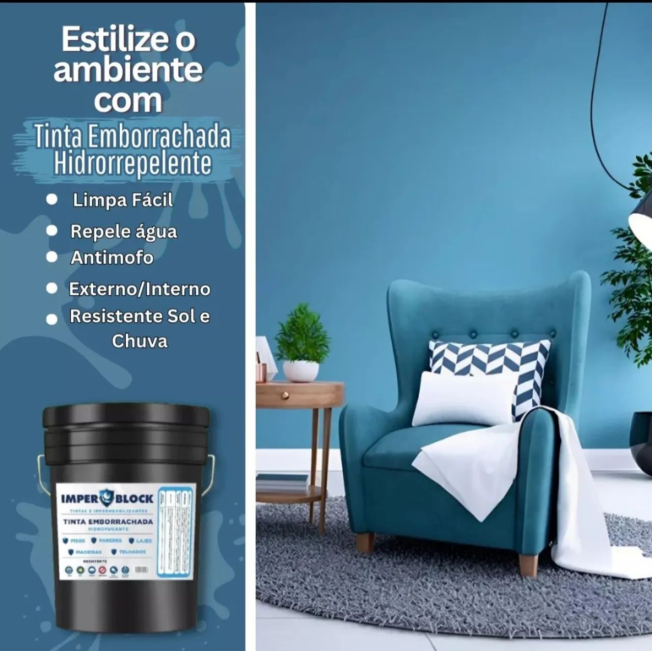 Tinta Emborrachada Impermeabilizante Imper Block - Foto 4