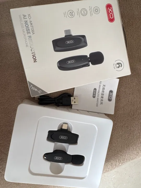 2 microfones pelo preço de 1 Sem Fio XO-MKF08A com Redução de Ruído AIr
