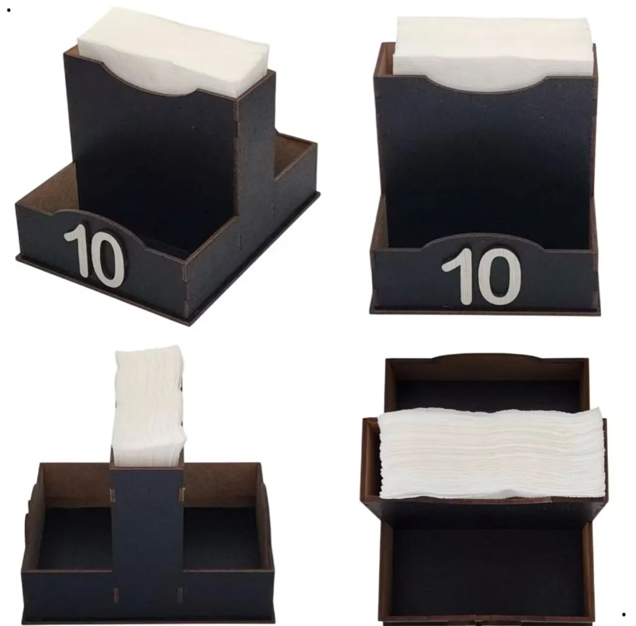 10 Porta Guardanapo de Madeira