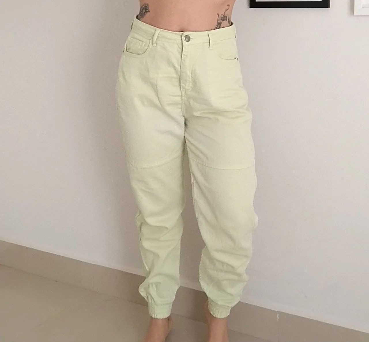 Calça cargo jogger verde pistache Youcom