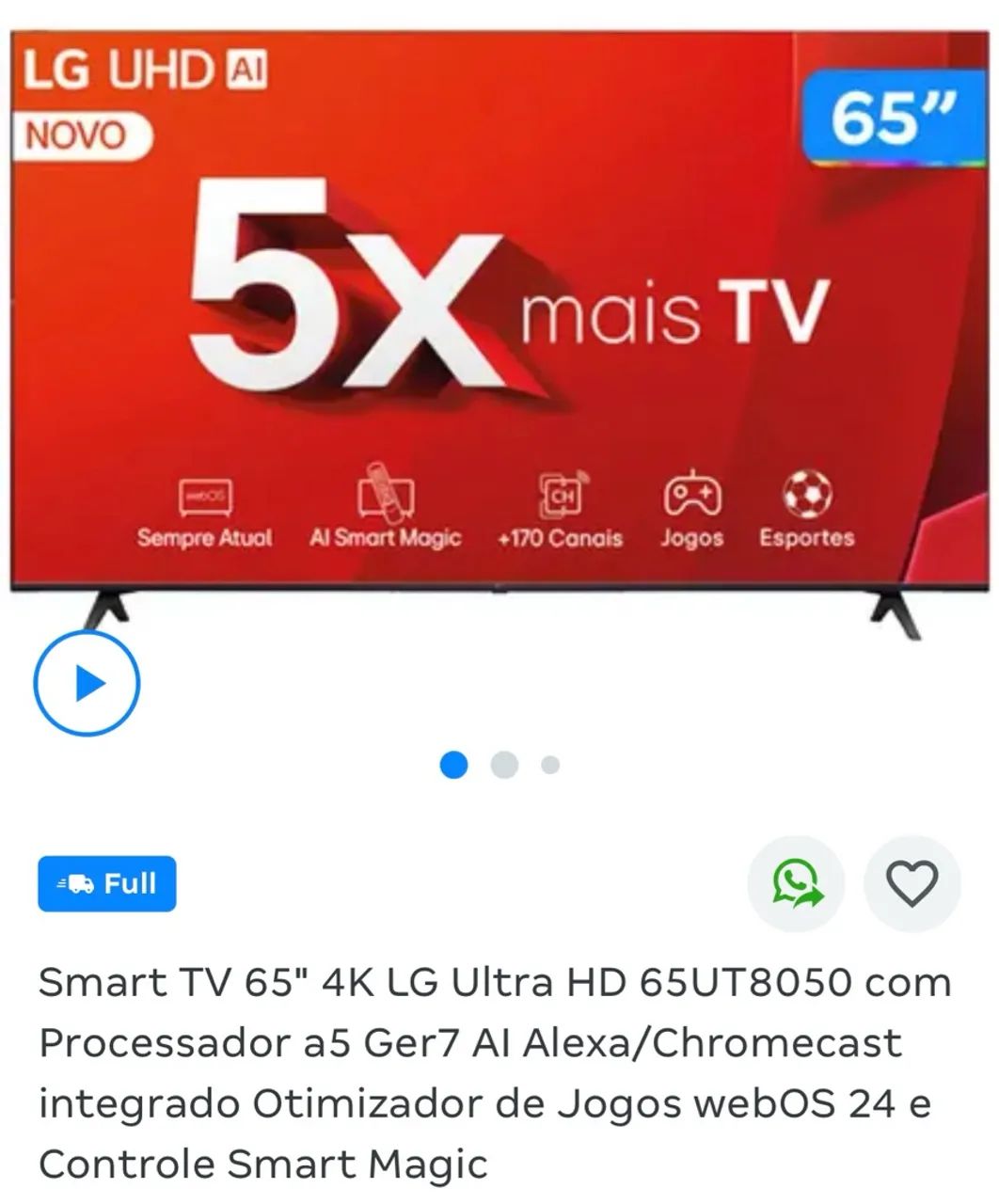 TV SMART 65 TROCO EM PC GAMER 