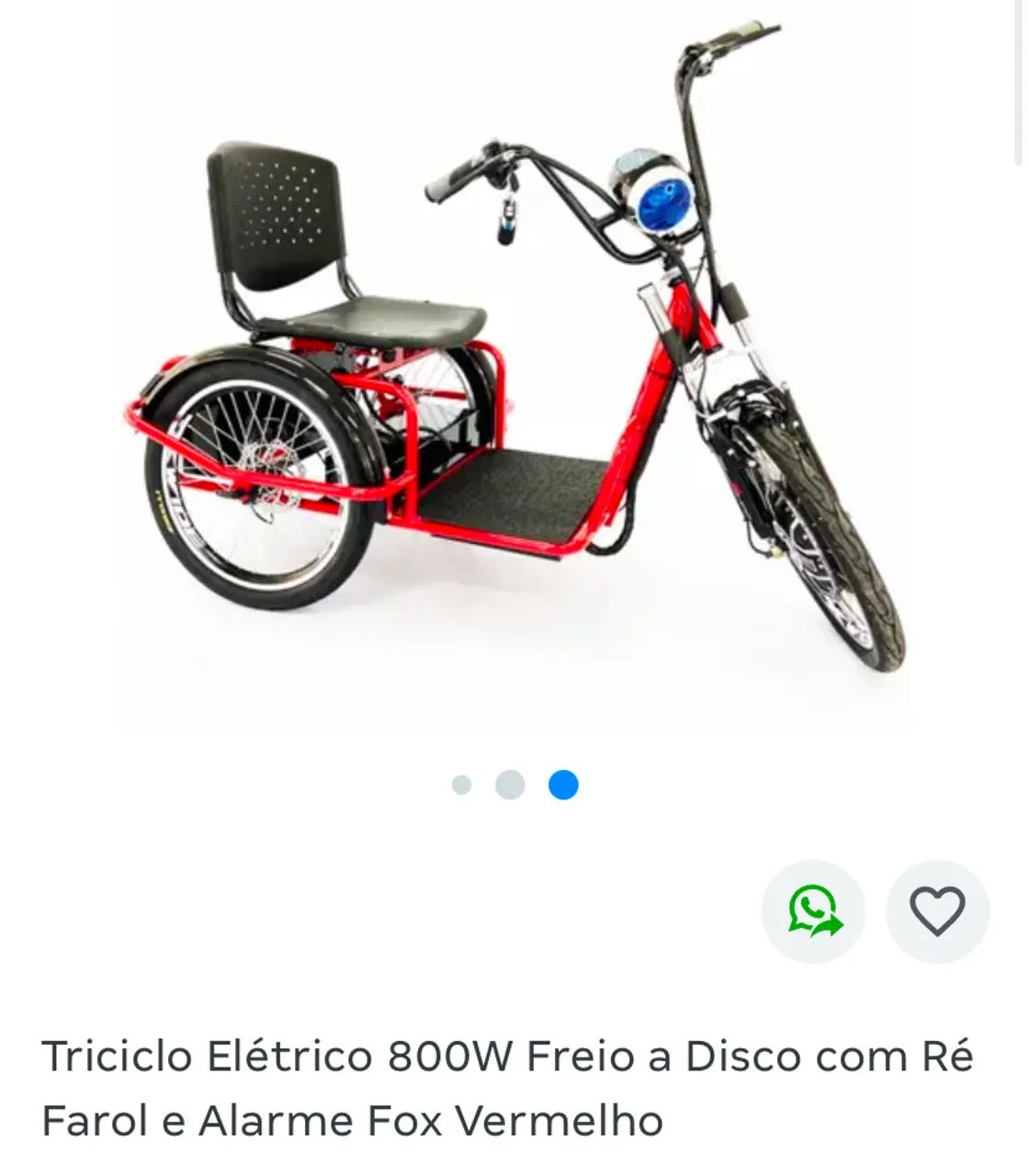 Tricicolo elétrico 800W - Foto 2