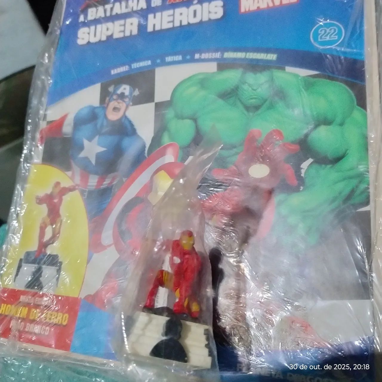 Coleção Eaglemoss Xadrez Marvel antigo, Homem de Ferro.
