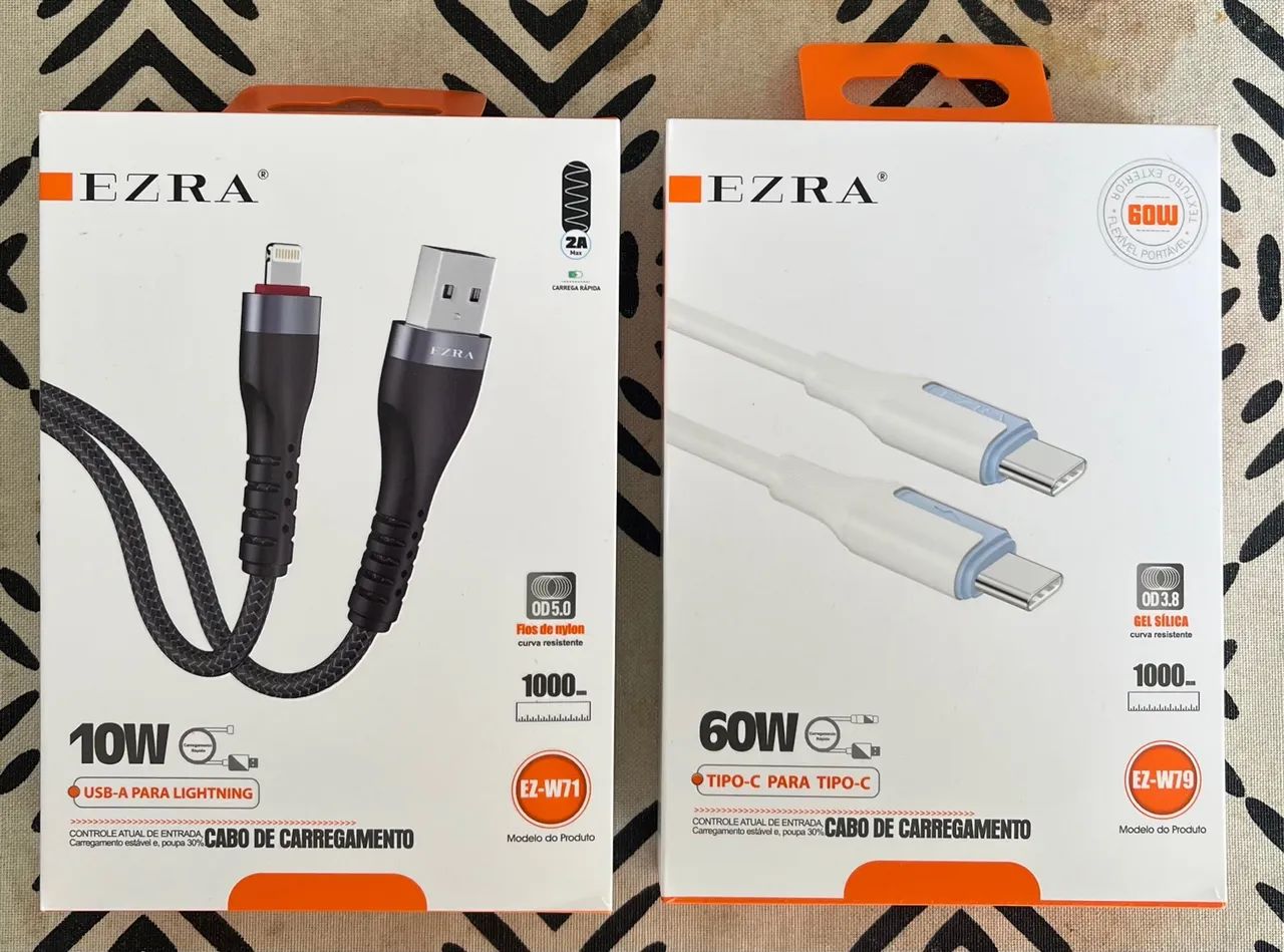 Cabos de Carregamento para Celular - 10W e 60W