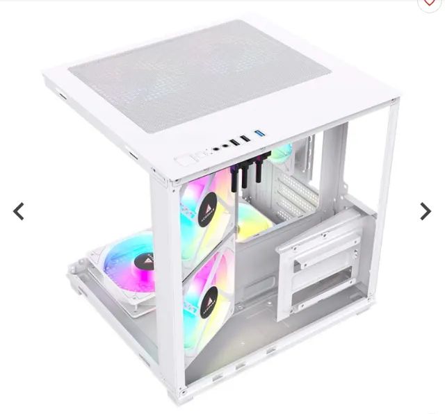 Gabinete gamer novo, lacrado! Aquário, branco, em vidro temperado! - Foto 3