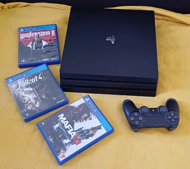 Ps4 pro 4k 1tera aceito cartão