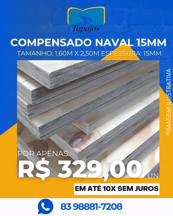 Compensado Naval de 15mm na Tapajós Madeiras
