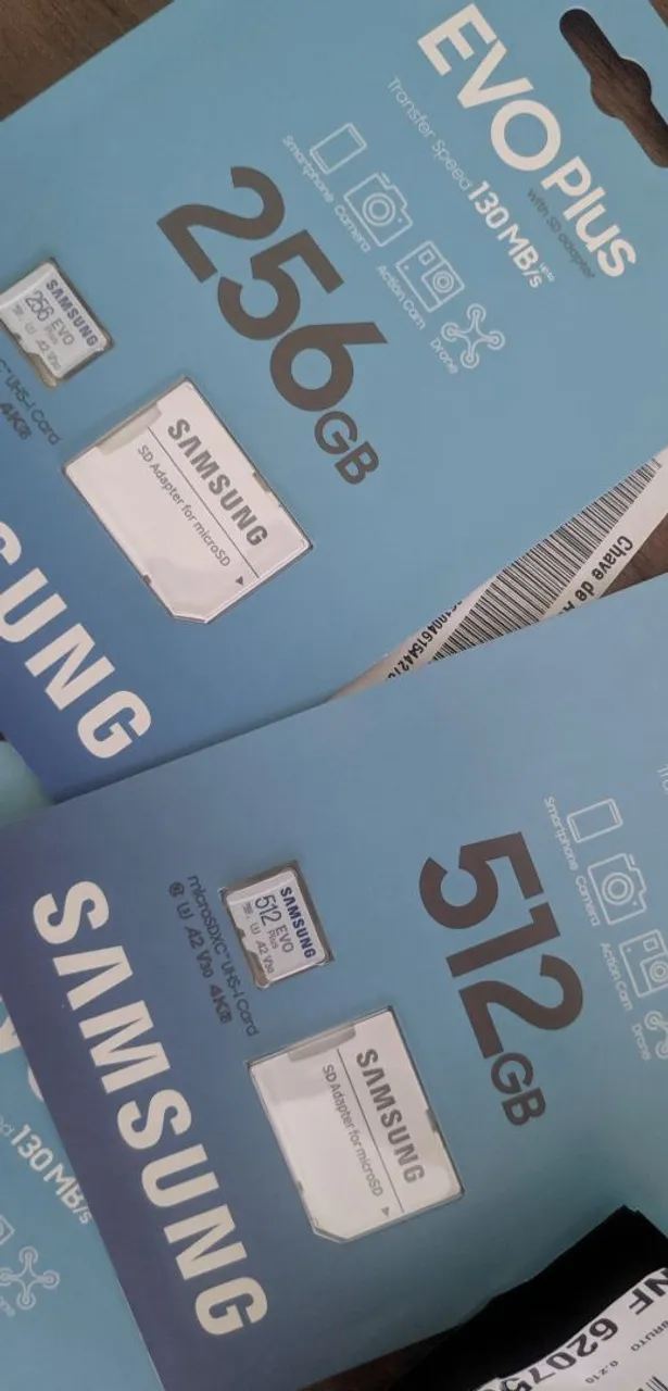 Cartão de Memória Samsung EVO Plus 256GB ou 512GB